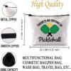 JXGZSO Pickleball Cosmetic Bag There’s No Crying IN Pickleball/Always Pickleball Season Cosmetic Bag Pickleball Player Makeup Bag