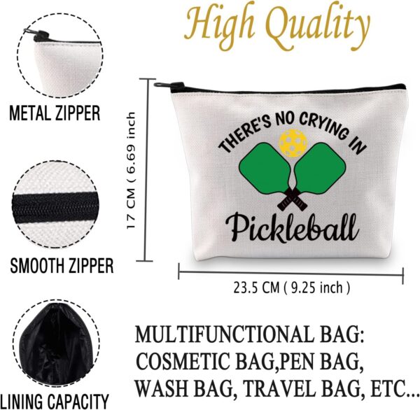 JXGZSO Pickleball Cosmetic Bag There’s No Crying IN Pickleball/Always Pickleball Season Cosmetic Bag Pickleball Player Makeup Bag