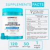 Creatine Monohydrate Gummies Blueberry for Men & Women, 100% Creatine Blueberry Gummies, 5g per Serving + Vegan, Sugar Free + Strength, Energy, Muscle & Booty Gain - 120 Count