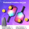 AL Kort Pickleball Paddles Set of 2, Fiberglass Pickleball Racket Lightweight Paddles, USAPA Approved Pickle Ball Equipment with Bag and 4 Balls, Pickle Rackets 2 Pack for Beginners