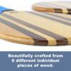 Frescobol Paddle Ball Set (Beach Stripes) - Comes with 2 Paddles, 2 Balls & Canvas Drawstring Bag