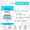 Creatine Monohydrate Gummies Blueberry for Men & Women, 100% Creatine Blueberry Gummies, 5g per Serving + Vegan, Sugar Free + Strength, Energy, Muscle & Booty Gain - 120 Count