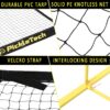 PICKLETECH 4.0 Slim Version 2in1 Portable Outdoor Pickleball Net Game, USAPA Regulation Size 22ft 11ft - Half Court Pickle Ball Net System with Carrying Bag for Driveway