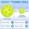 Mini Pickleball Balls 50-Pack with 5 Bright Colors - Soft Quiet Pickleball Balls for Improve Accuracy, Paddle Control & Reflex Skills - Essential Pickleball Training Tools for All Players