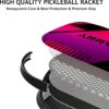 Graphite Pickleball Paddles Set- Premium Rackets Fiber Face & Polymer Honeycomb Core Pickleball Set Includes Pickleball Paddles + Pickleball Balls+ Replacement Soft Grip + 1 Bag