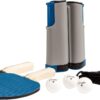 Champion Sports Anywhere Table Tennis: Ping Pong Paddles, Balls, and Portable Net & Post Set To Go, 10.1"L x 10.1"W x 3.2"H