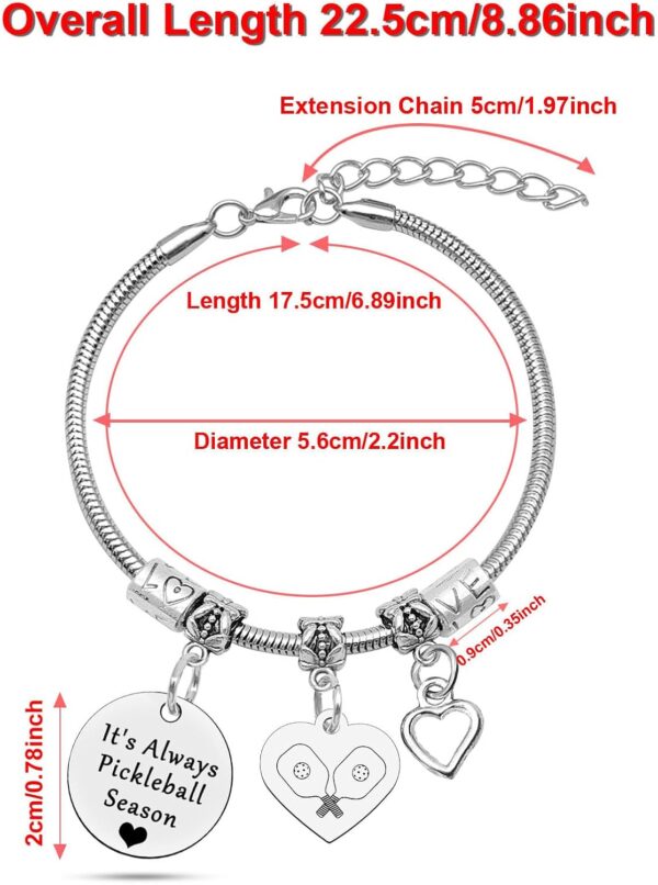 Pickleball Gifts for Women Stainless Steel Bracelets Pickleball Lover Gifts Pickleball Coach Gift Christmas Birthday Gifts for Pickleball Players Pickle Ball Gifts Funny Friendship Gifts for Women