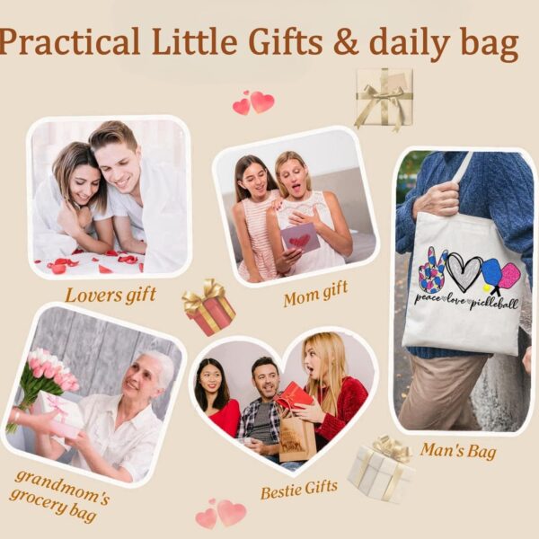 Tote Bag for pickleball Sport Lovers, Gifts Tote Bag for pickleball Fans Shopping Grocery Book Bag, Small Practical Gifts for pickleball Club Members Friends Partener Trainer Besties Coach