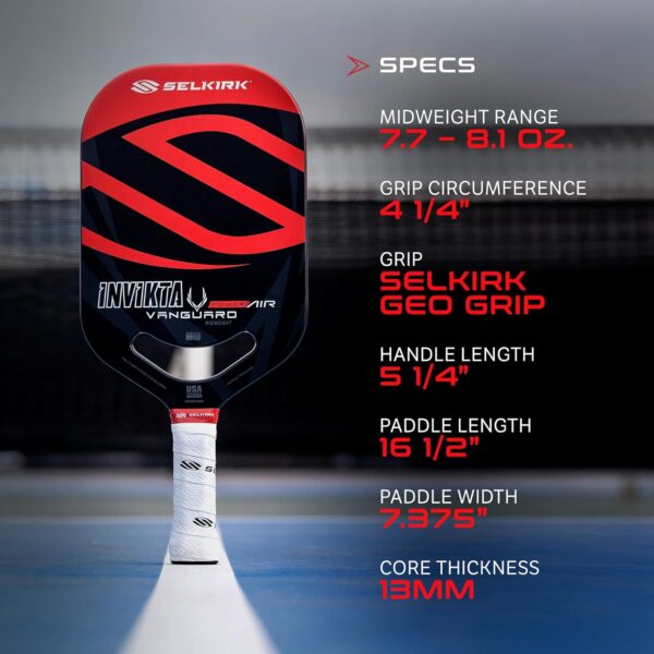 Selkirk Sport Vanguard Pickleball Paddle | Choose The Vanguard Power Air, Vanguard Pro or The Vanguard Control | Carbon Fiber Pickleball Paddles | 360 Proto Molding & Flexfoam Perimeter