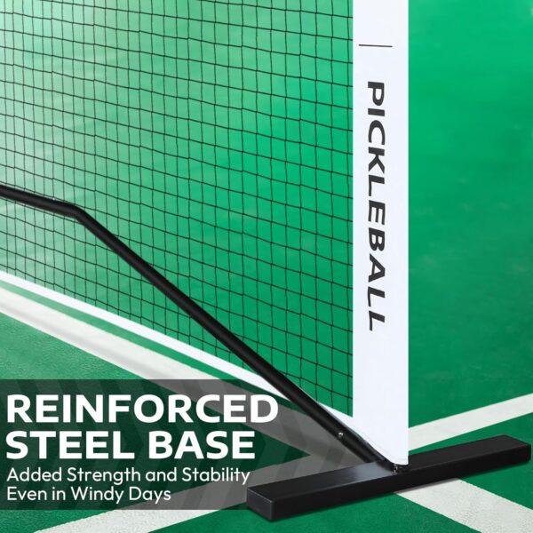 A11N SPORTS Portable Pickleball Net System, Regulation Size with Metal Frame and PE Net, Includes Carrying Bag