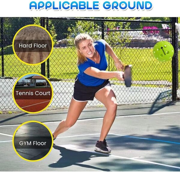 Outdoor Pickleballs - 40 Holes, USAPA Approved, High Bounce, Durable TPE Balls for All Skill Levels, 6 Pack