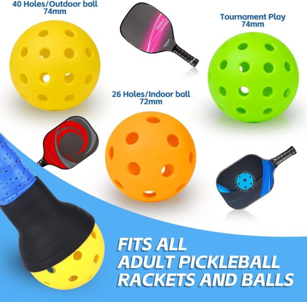 Pickleball Suction Cup Ball Retriever for Paddle - Easy Ball Pickup - Silicone Picker Upper Grabber - Essential Accessories for Pickleball Players