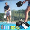 Frosted Fiberglass Pickleball Paddle Set - 4 Paddles, 4 Balls, 4 Covers, 2 Towels, 1 Bag - Lightweight Rackets for All Levels