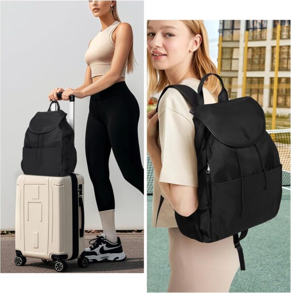 Gym Backpack Laptop Daypack Sports Bag Small Waterproof Drawstring Bag for Yoga Travel Daily Sports Workout Pickleball