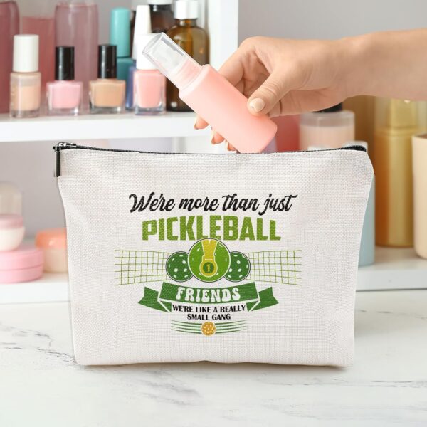 Pickleball Makeup Bags for Women - 6 Pcs Pickleball Gifts for Women, Cosmetic Bag Pickleball Bags for women, Green Pickleball Gifts Accessories for Pickleball Lovers Friends
