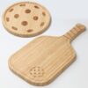 Pickleball Charcuterie Boards Set, Cheese Board with Handle 17"x8.5"+ Plate 8.5", Serving Tray & Cutting Board Set for Pickleball Fans Club Gatherings, Gifts for Pickleballs Lovers