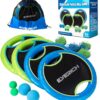 EVERICH TOY Trampoline Paddle Ball Set with 4 Bouncy Paddles & 8 Balls - Soft Foam Design for Kids Play Indoor Outdoor Beach Backyard Lawn - Great Gift Idea for Boys & Girls