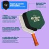 Premium Pickleball Paddle | Carbon Fiber | Beginner Friendly | 6in. Handle | Honeycomb Core | Lightweight | Single Paddle + Paddle Cover Included | Retro & Stylish