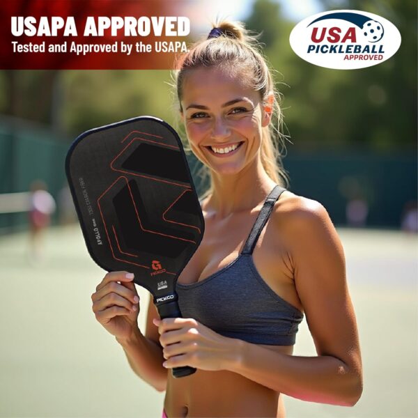 Carbon Fiber Pickleball Paddles Set of 2, USAPA Approved for Power & Control, Pickleball Gifts for Men&Women