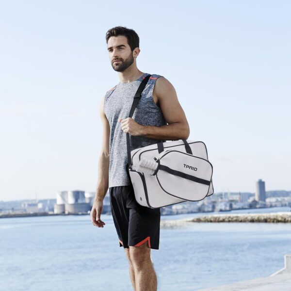 Lovvento Pickleball Bag Sling Tote Hanbag: Pickleball Crossbody Bags Fits 2 Paddles with Shoe Compartment and Adjustable Shoulder Strap