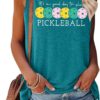 LHBNK Pickleball Tank Tops Women Pickleball Graphic Tees Shirts Summer Sleeveless Pickleball Lover Gifts
