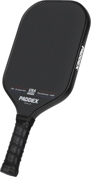 T700 Carbon Fiber Pickleball Paddle – 16mm Polypropylene Honeycomb Core, Thermoformed Foam Injected Walls, Teflon-Textured Surface for High Spin, USAPA Pending Approval, Includes Paddle Cover