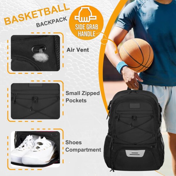 Goloni Soccer Backpack,Basketball Backpack with Ball Compartment & Shoe Compartment,Backpack for Basketball,Soccer