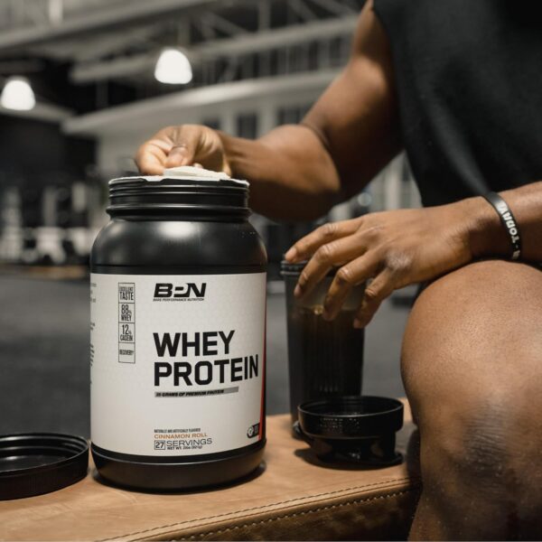 BARE PERFORMANCE NUTRITION, BPN Whey Protein + Casein Protein Powder Blend, Fudge Chocolate, 25g Protein per Serving Supports Lean Muscle Recovery, 27 Servings, Third Party Tested