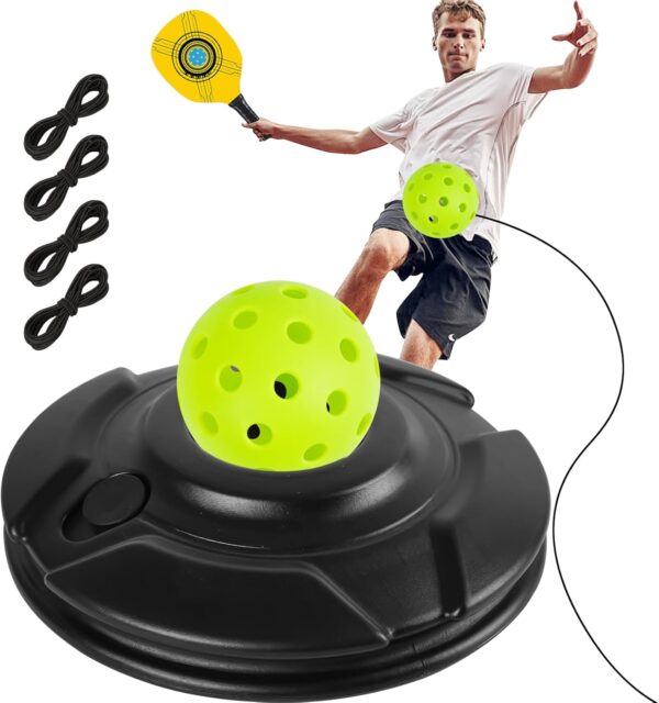 FK Match Buddy Pickleball Trainer with String Sportastic Pickleball Practice Rebounder Accessories Training Aids and Equipment Indoor Hitting Trainer Machine Outdoor