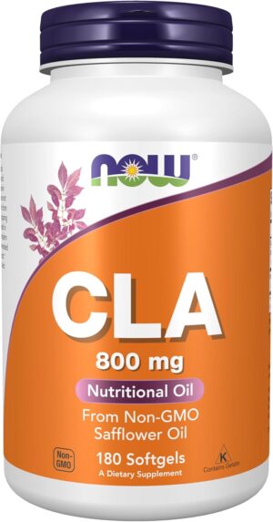 NOW Supplements, CLA (Conjugated Linoleic Acid) 800 mg, 180 Softgels
