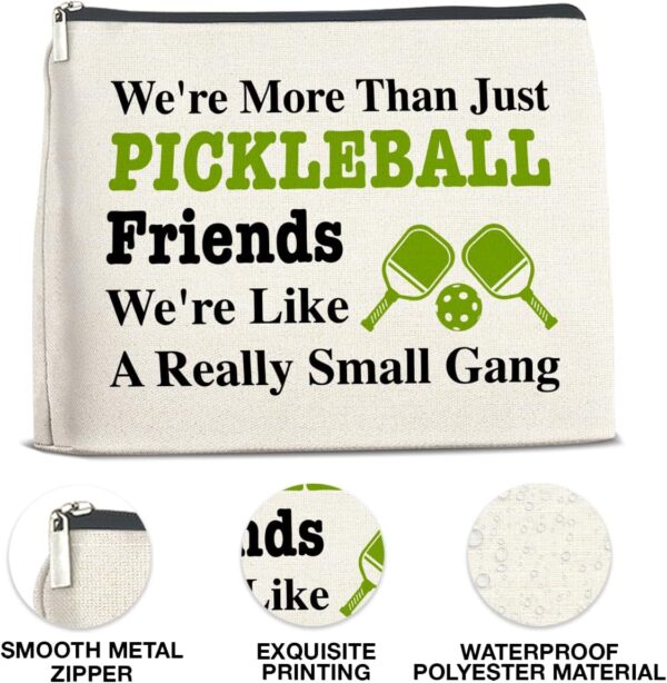 Pickleball Lover Gifts Makeup Bag Pickleball Gifts for Women Pickleball Lovers Cosmetic Bag We're More Than Just Pickleball Friends Zipper Makeup Pouch