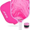 Composite Pickleball Paddle with Cover for Women, Graphite Carbon Fiber Polypropylene Honeycomb Core Pickleball Racquet Gift for Mother Wife Grandmother Girlfriend