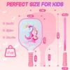 Kids Pickleball Paddles, Cute Pickleball Paddle with Small Grip, Lightweight Pickleball Rackets, Honeycomb Core, Fiberglass Pickleball Paddle Set for Children 4-11 Years Old, Child-Size