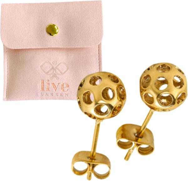 71SItNxHHZL._AC_SL1500_.jpg Pickleball Earrings Jewelry for Women Gold 18KT Best Gift Present for Her Hypoallergenic Feminine Accessories