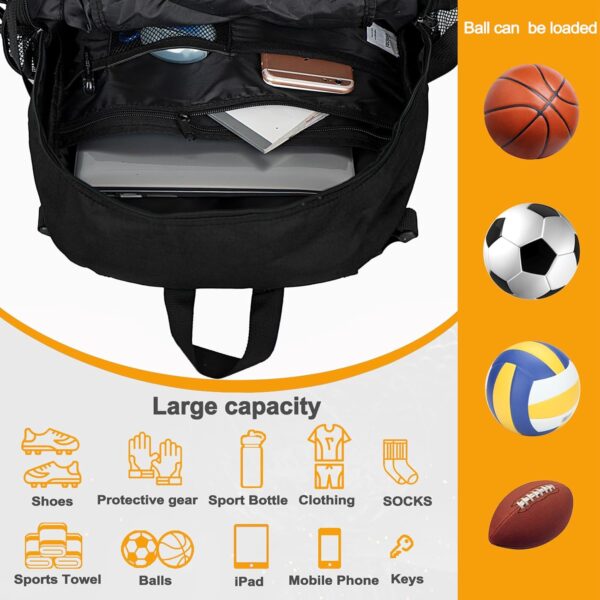 Goloni Soccer Backpack,Basketball Backpack with Ball Compartment & Shoe Compartment,Backpack for Basketball,Soccer