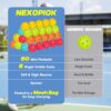 Mini Pickleball Balls 50-Pack with 5 Bright Colors - Soft Quiet Pickleball Balls for Improve Accuracy, Paddle Control & Reflex Skills - Essential Pickleball Training Tools for All Players