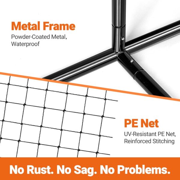2-in-1 Pickleball Rebound Net & Pickleball Practice Trainer – 6x6FT Training Equipment Aid, Pickle Ball Trainer, Pickle Ball Machine for Dinks, Backhands, Volleys, Coordination, Kitchen, Ball Control