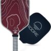 Red Aramid Kevlar® Pickleball Paddle Racket - Thermoformed and Edge Foam Injected Hybrid Shape 16mm Pickleball Paddles - USAP Approved USAPA for Pickleball Rackets (Hybrid, Aramid)