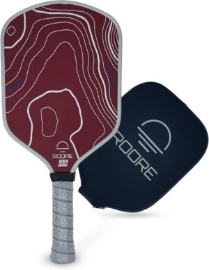 Red Aramid Kevlar® Pickleball Paddle Racket - Thermoformed and Edge Foam Injected Hybrid Shape 16mm Pickleball Paddles - USAP Approved USAPA for Pickleball Rackets (Hybrid, Aramid)