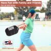 Pickleball Paddles, USAPA Approved Pickle Ball Paddles, Graphite and Fiberglass Pickleball Set, Polypropylene Honeycomb Core Paddle Rackets, USAPA Approved 4 Outdoor Balls and Leather Carry Bag