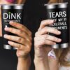 Pickleball Gifts for Men Women - Gifts for Pickleball Lovers - Valentine's Day, Christmas, Birthday Gifts for Pickleball Player - Tears of My Pickleball Opponents - Dink Responsibly Tumbler