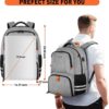 Ytonet Gym Backpack for Men Women, Gym Bags for Men Travel Laptop Backpack with USB Port, Water Resistant Sports Bag Fit 17.3 Inch Laptop, Travel, Workout, Grey