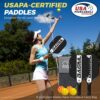 BAGAIL Pickleball Paddles, USAPA Carbon Fiber Pickleball Sets, Lightweight Pickle Ball Rackets, Graphite Textured Surface, 16mm Honeycomb Core for Ultimate Spin and Control, Include 4 Balls and 1 Bag