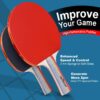 Abco Tech Table Tennis Set - Ping Pong Paddles and Balls for Professional and Recreational Play - Durable Design for Tournaments and Home Games - Portable for Family Fun and Practice