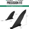 ZLX Paddle Board Fins Replacement, Detachable Paddleboard Replacement Fins, Quick Release Slide in Fin Replacement, Durable SUP Replacement Accessories