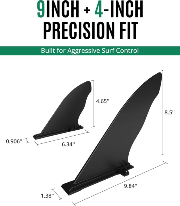ZLX Paddle Board Fins Replacement, Detachable Paddleboard Replacement Fins, Quick Release Slide in Fin Replacement, Durable SUP Replacement Accessories