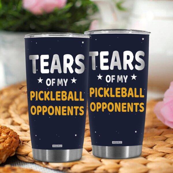 BSQUIELE Tears of My Pickleball Opponents Tumbler - Birthday Gift For Men - Sports Player Gifts - Stainless Steel Tumbler - Christmas, Fathers Day Gift For Dad, Husband, Brother - Pickleball Gifts