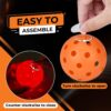 Glow in The Dark Pickleball,6 Pack Outdoor Pickleballs, LED Light Up High Visibility and Long-Lasting for Nighttime Play,Pickleball Gift