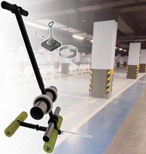 Playing Field Line Striping Machines, with Drawing Circle Kit, Floor Tape Applicator, Pickleball Court Marking Kit for Driveway, Asphalt Or Concrete, Basketball Courts, Road Warning,B(