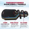 Pickleball Paddles T700 3K Carbon Fiber Picklebll Paddle with Aero Throat Edgeless Designed 16MM Thermoformed Pickleball Racket USAPA Approved